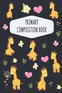Giraffe Primary Composition Book