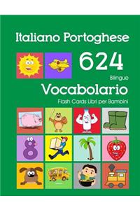 Italiano Portoghese 624 Bilingue Vocabolario Flash Cards Libri per Bambini
