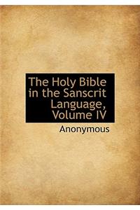 Holy Bible in the Sanscrit Language, Volume IV