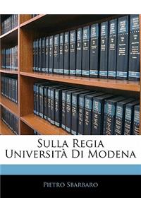 Sulla Regia Universita Di Modena