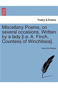 Miscellany Poems, on Several Occasions. Written by a Lady [I.E. A. Finch, Countess of Winchilsea].