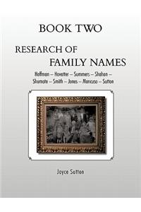 Book Two Research of Family Names