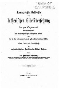 Kurzgefasste Geschichte der lutherischen Bibelübersetzung