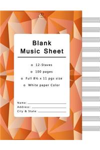 Blank Music Sheets