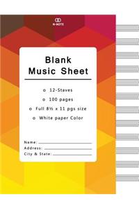Blank Music Sheet