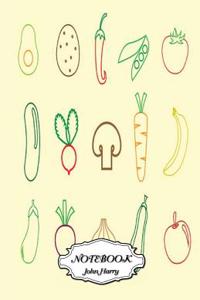 Notebook Journal Dot-grid, Fruits and Vegetable Notebook
