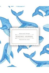 Reading Journal: Little Cute Blue Whale Best Track Your Favorite Books (8x10 Inches) - Over 100 Pages