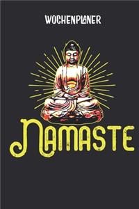 Wochenplaner mit Nasmaste Buddha in Meditation