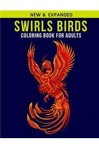 Swirls Birds Coloring Book For Adults