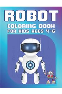 Robot Coloring Book for Kids Ages 4-6