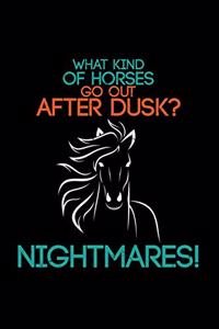 Nightmares Horses: 6x9 Horse - lined - ruled paper - notebook - notes