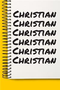 Name Christian A beautiful personalized