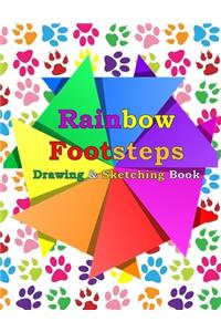 Rainbow Footsteps Drawing & Sketching Book