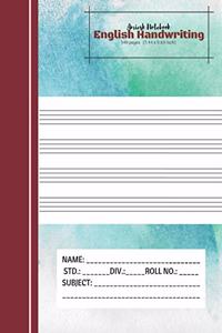 Amiesk Notebook - English Handwriting Notebook - 140 pages (7.44 x 9.69 inch)