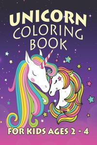 Unicorn Coloring Book for Kids Ages 2-4