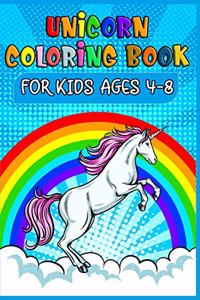 Unicorn Coloring Book For Kids Ages 4-8