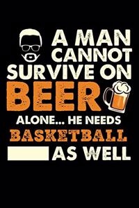 A Man Cannot Survive On Beer Alone He Needs Basketball As Well