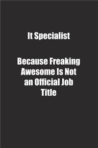 It Specialist Because Freaking Awesome Is Not an Official Job Title.