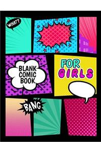 Blank Comic Book For Girls