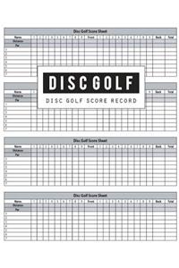 Disc Golf Score Record