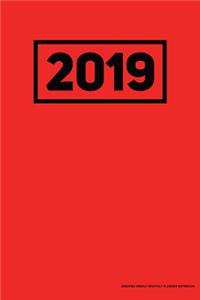 2019 Undated Weekly Monthly Planner Notebook