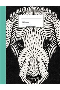 Dog Theme College Ruled Composition Book