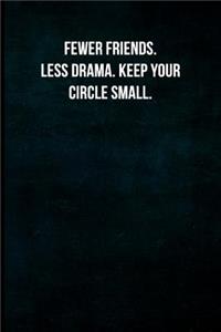 Fewer Friends. Less Drama. Keep Your Circle Small.