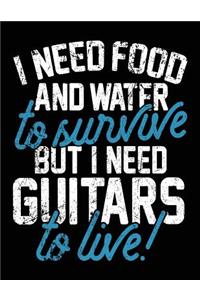 I Need Food And Water To Survive But I Need Guitars To Live!