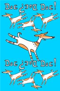 Journal Notebook For Dog Lovers, Stripey Dogs in a Row 1