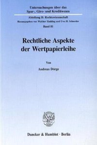 Rechtliche Aspekte Der Wertpapierleihe