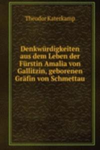 Denkwurdigkeiten aus dem Leben der Furstin Amalia von Gallitzin, geborenen Grafin von Schmettau .
