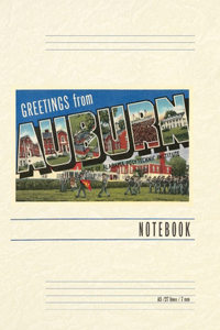 Vintage Lined Notebook Greetings from Auburn