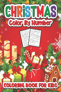 Christmas color by number coloring book for kids