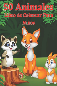 50 Animales Libro de Colorear Para Niños