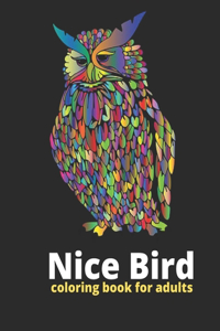 Nice bird coloring book for adults