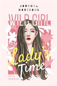 Journal Notebook - Wild Girl - Lady Time