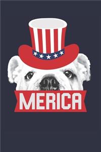 English Bulldog Journal - English Bulldog Notebook - Fourth Of July Gift for English Bulldog Lovers