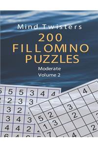 Mind Twisters - 200 Fillomino Puzzles - Moderate Volume 2