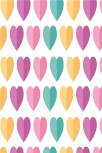 Hearts with white background notebook