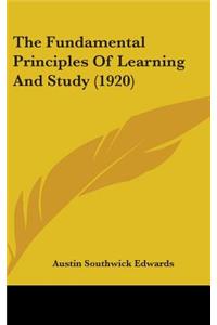 Fundamental Principles Of Learning And Study (1920)