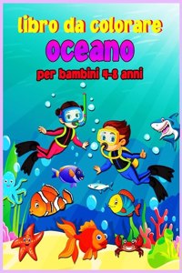 Libro da colorare oceano per bambini 4-8 anni