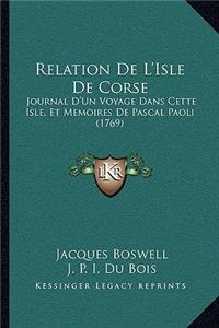Relation De L'Isle De Corse