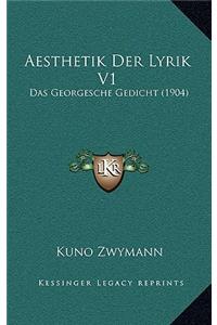 Aesthetik Der Lyrik V1