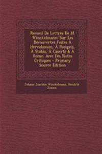 Recueil de Lettres de M. Winckelmann