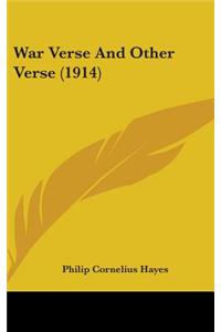 War Verse And Other Verse (1914)