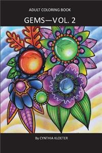 Adult Coloring Book - Gems