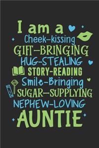 I am a cheek kissing gift bringing hug stealing story reading smile bringing sugar supplying nephew loving aunt