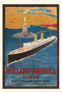 Vintage Journal Oceanliner, Statue of Liberty, New York City