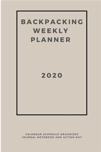 Backpacking Weekly Planner 2020