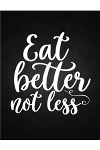 Eat better not less
